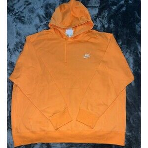 Nike Orange Hoodie - Men's Pullover Hooded Sweatshirt